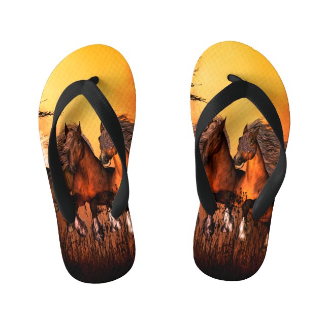 Wonderful horses kid's thongs (Footbed)