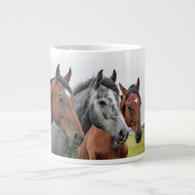 Wonderful Horses Stallion Photography Large Coffee Mug (Front)