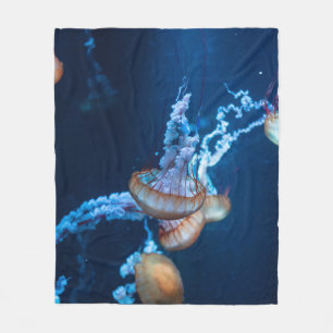 Wonderful Jellyfishes Fleece Blanket