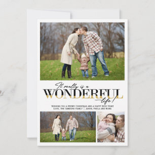 Wonderful Life 3 PH   Christmas Photo Card