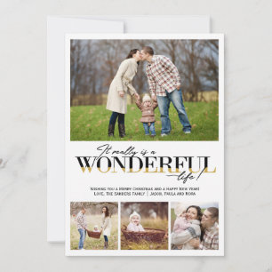Wonderful Life 4 PH   Christmas Photo Card
