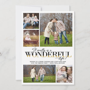 Wonderful Life 5 PH Christmas Photo Card