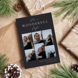 Wonderful Life   6 Photo Collage Holiday Card