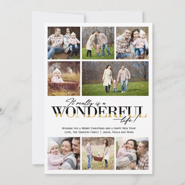 Wonderful Life 8 PH | Christmas Photo Card (Front)