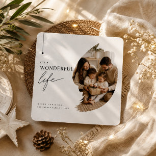 Wonderful Life Brushstroke Family Christmas Holiday Card