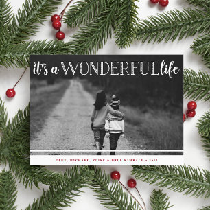 Wonderful Life Holiday Photo Card