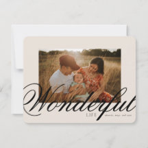 Wonderful Life Holiday Photo Card