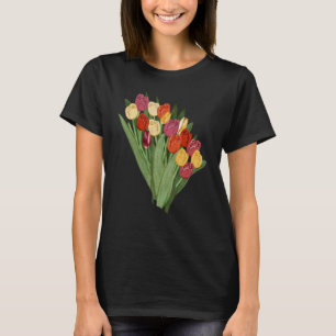 Wonderful Lovely Nature Spring Tulips Flower Plant T-Shirt