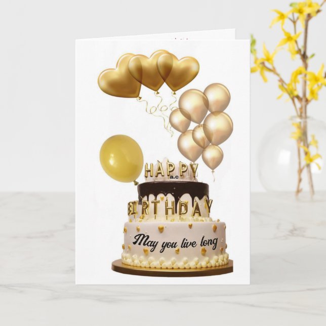 Wonderful Magical Birthday Card (Yellow Flower)