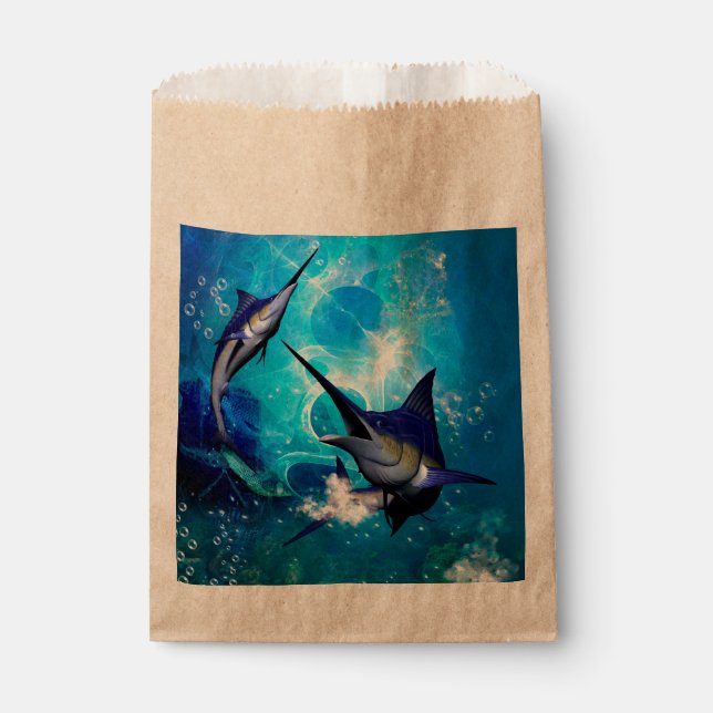 Wonderful marlins favour bag (Front)