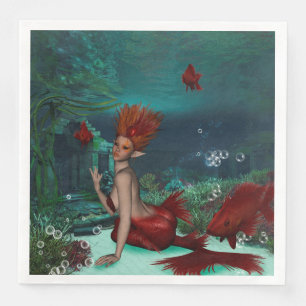 Wonderful mermaid napkin