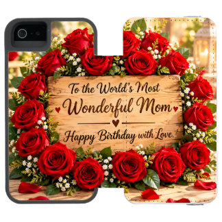 Wonderful Mum Red Roses Birthday Incipio Watson™ iPhone 5 Wallet Case