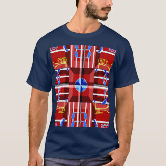Wonderful Music Blue Summer Vibes Geometric Romant T-Shirt