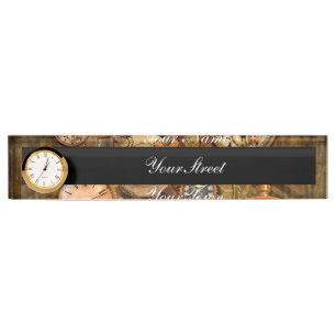 Wonderful noble steampunk design nameplate