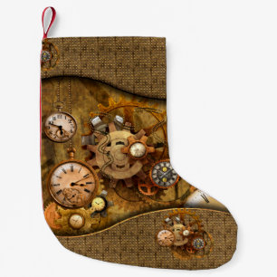 Wonderful noble steampunk design small christmas stocking