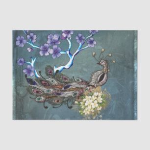 Wonderful pecock tissue paper