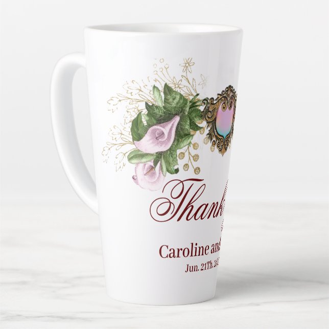 Wonderful pink Callas Lily  Latte Mug (Left Angle)