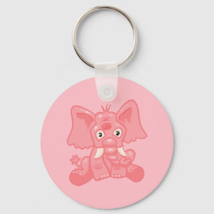Wonderful Pink Elephant Key Ring