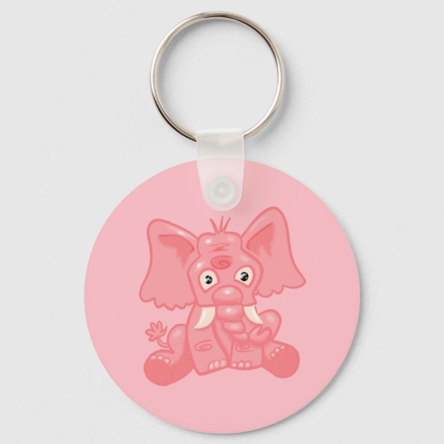 Wonderful Pink Elephant Key Ring (Front)