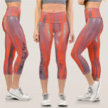Wonderful Puerto Vallarta Sunset Sky 1490 Capri Leggings<br><div class="desc">Painting "Wonderful Day 1490" Collection Custom-made with care, each pair of leggings is printed before sewn, allowing for this design on every square inch. This medium weight fabric is sturdy, yet breatheable, stretches to fit your body, hugs in all the right places and bounces back after washing. Personalise on the...</div>