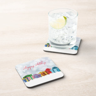 Wonderful, Rainbow Christmas Gifts Coaster