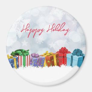 Wonderful, Rainbow Christmas Gifts Magnet