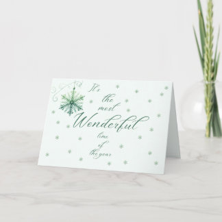 Wonderful Snowflake Christmas Card
