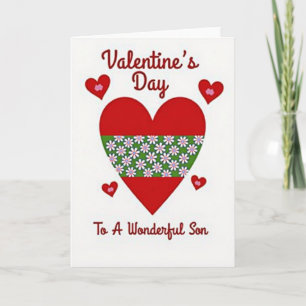 Wonderful Son Valentines Day Card