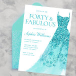 Wonderful Sparkle Dress 40th Birthday Party  Invitation<br><div class="desc">Wonderful Sparkle Dress 40th Birthday Party 
Variations to the invitation and matching items in our store</div>