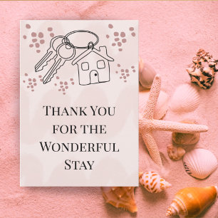 Wonderful Stay at Beach House Custom Host Card 