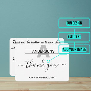 Wonderful Stay Thank You Card