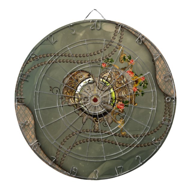 Wonderful steampunk clock dartboard (Front)