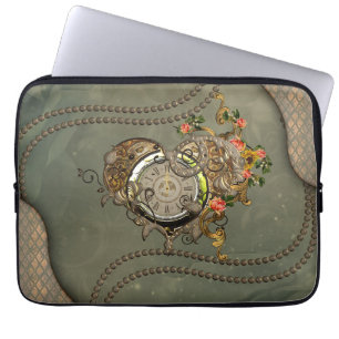 Wonderful steampunk clock laptop sleeve