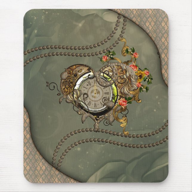 Wonderful steampunk clock mouse pad (Front)