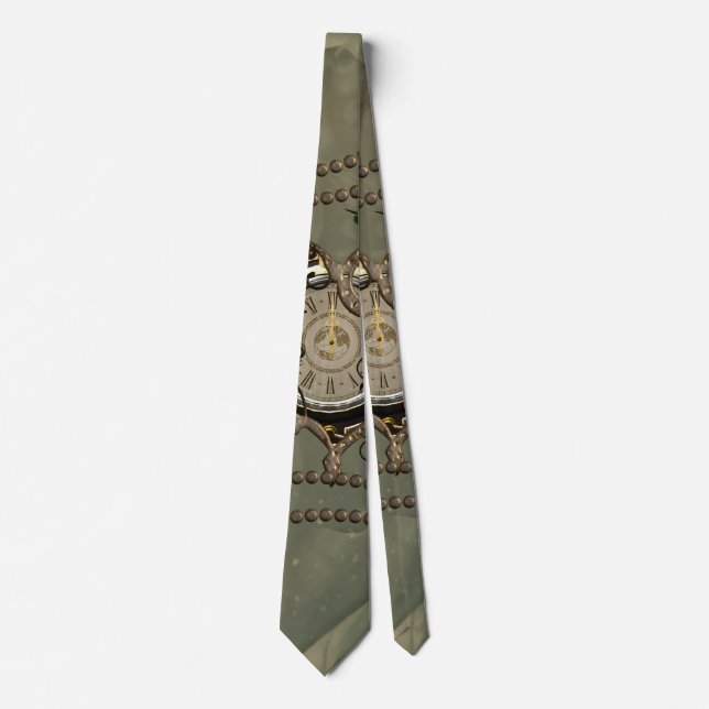 Wonderful steampunk clock tie (Front)