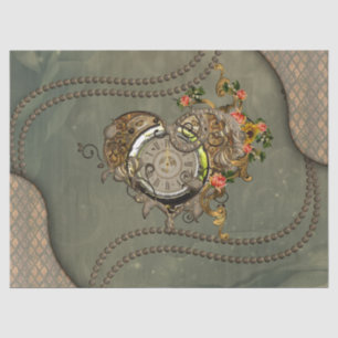 Wonderful steampunk clock tissue paper