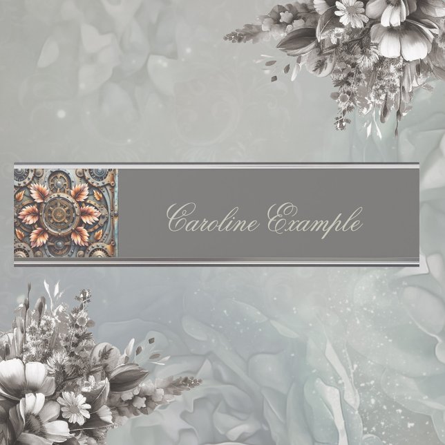 Wonderful steampunk design desk name plate (Steampunk)