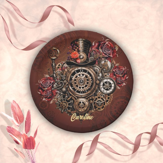Wonderful Steampunk design Paper Plate (Steampunk design)