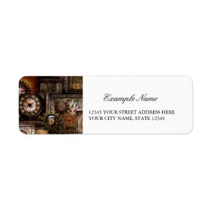 Wonderful steampunk design return address label