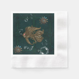 Wonderful steampunk fish. napkin