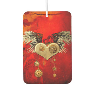 Wonderful steampunk heart car air freshener