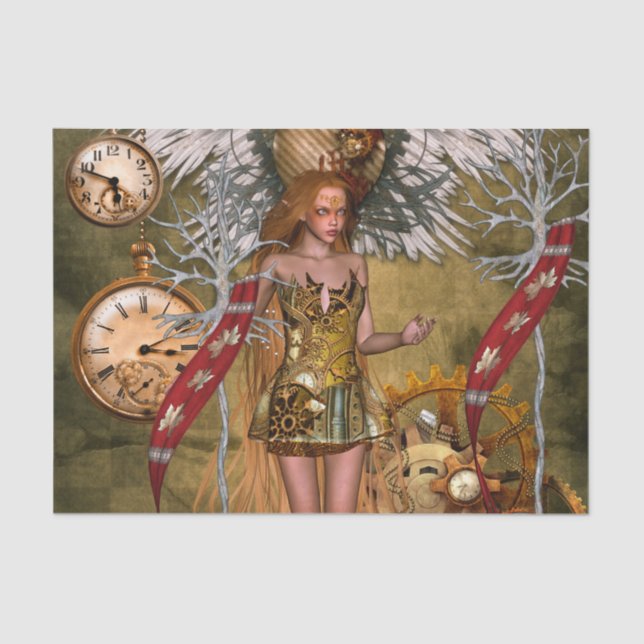 Wonderful steampunk women tissue paper (Front)