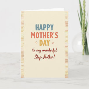 Wonderful Step Mothers Day Card