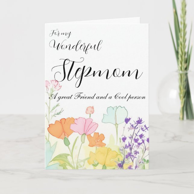 Wonderful Stepmom Card for Mother's Day (Front)