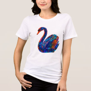 Wonderful Swan – Unique Art Tri-Blend Shirt