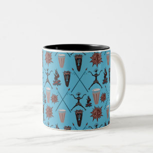 Wonderful Symbols Abstract Pattern Two-Tone Coffee Mug