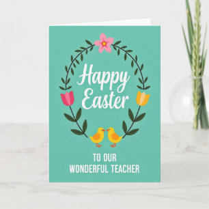 Wonderful Teacher Easter Card