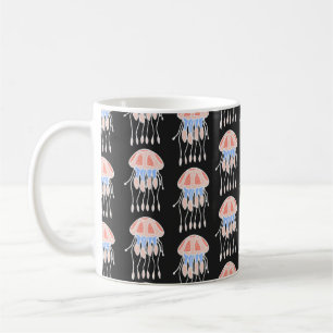 Wonderful vintage seamless pattern of jellyfish. B Coffee Mug
