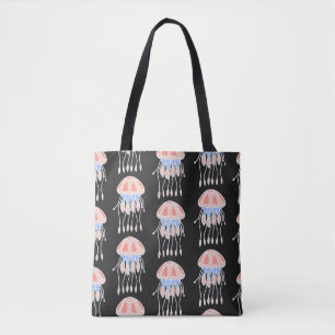Wonderful vintage seamless pattern of jellyfish. B Tote Bag
