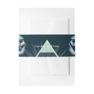 Wonderful white fantasy phoenix. invitation belly band